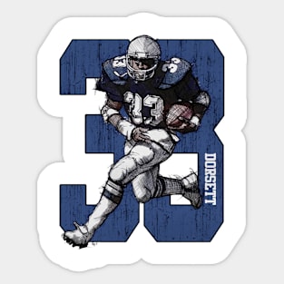 Tony Dorsett Dallas 33 Sticker